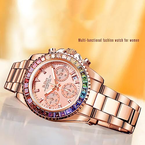 FANMIS Women Colorful Diamond Watch Chronograph Rotatable  display picture 3