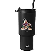 Simple Modern Officially Licensed NHL Arizona Coyotes 30 oz Tumbler with Flip Lid and Straws | Hockey Insulated Cup Stainless Steel | Gifts for Men Women | Trek Collection | Arizona Coyotes
