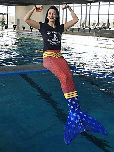 Sun Tails Mermaid Tail + Monofin for Swimming (1- Child M (6/7), Bahama Pink - Pink Monofin)