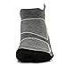 Feetures! Men's Elite Max Cushion No Show Tab, Heather Gray + Reflector, large