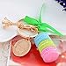 CHUANGLI Sweet Macaron Bowknot Eiffiel Tower Keychain Bag Purse Decor Key Pendant Pink+Rose Red