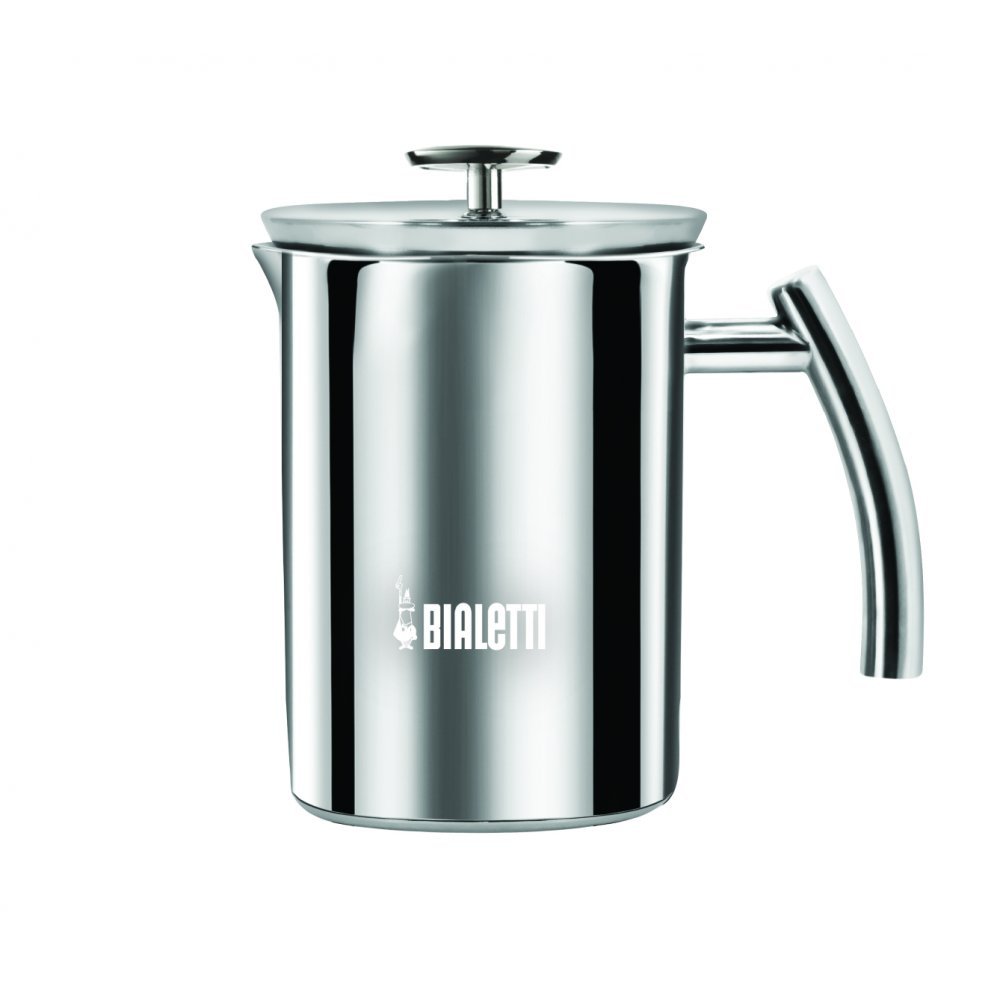 Bialetti Cappuccinatore Manual Milk Frother Stainless Steel Induction, 6 Cup,17x17x20.5 cm
