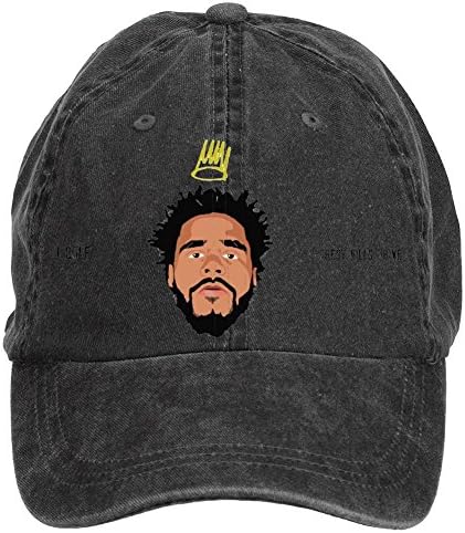J. Cole Cartoon Adjustable Designed Unisex Snapback Caps by Fashio shir Black One Size
