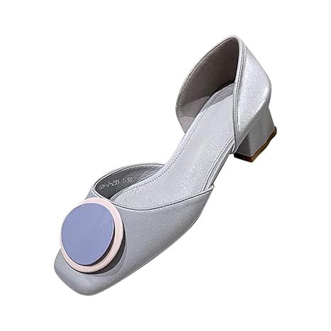 Jfhrfged Nuova Moda Estiva Di Spessore Tacchi Alti Punta Quadrata