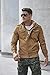 ZooYung Men's Casual Winter Cotton Military Jackets Outdoor Coat windproof windbreaker(2701-Khaki-XL)