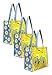 Reusable Grocery Shopping Bags with Bicycle Print (Set of 3) (Bicycle)