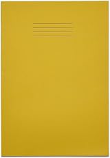 Rhino A4 Exercise Books 32-Page 10mm Squares 3-Pack Yellow view 3
