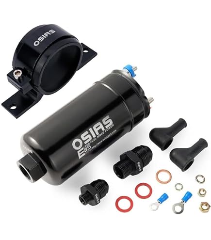 OSIAS 300LPH 044 External Fuel Pump Kit – Double Hole Bracket, Filter, 75PSI, E85/Gas