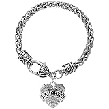 Letter &amp; Marquise Combination Linking Bracelet With Lobster Clasp In 925 Silver Fashion Jewelry For Girls