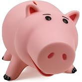 PHOCAS Piggy Bank, Cute Pink Plastic Coin Bank for Girls and Boys, Unbreakable Pig Money Bank for Xmas Christmas Birthday Gift