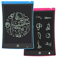 KURATU 2 Pack LCD Writing Tablet, 8.5 inch Electronic Drawing Pads for Kids, Portable Reusable Erasable Ewriter, Elder Message Board,Digital Handwriting Pad Doodle Board for School, Fridge or Office