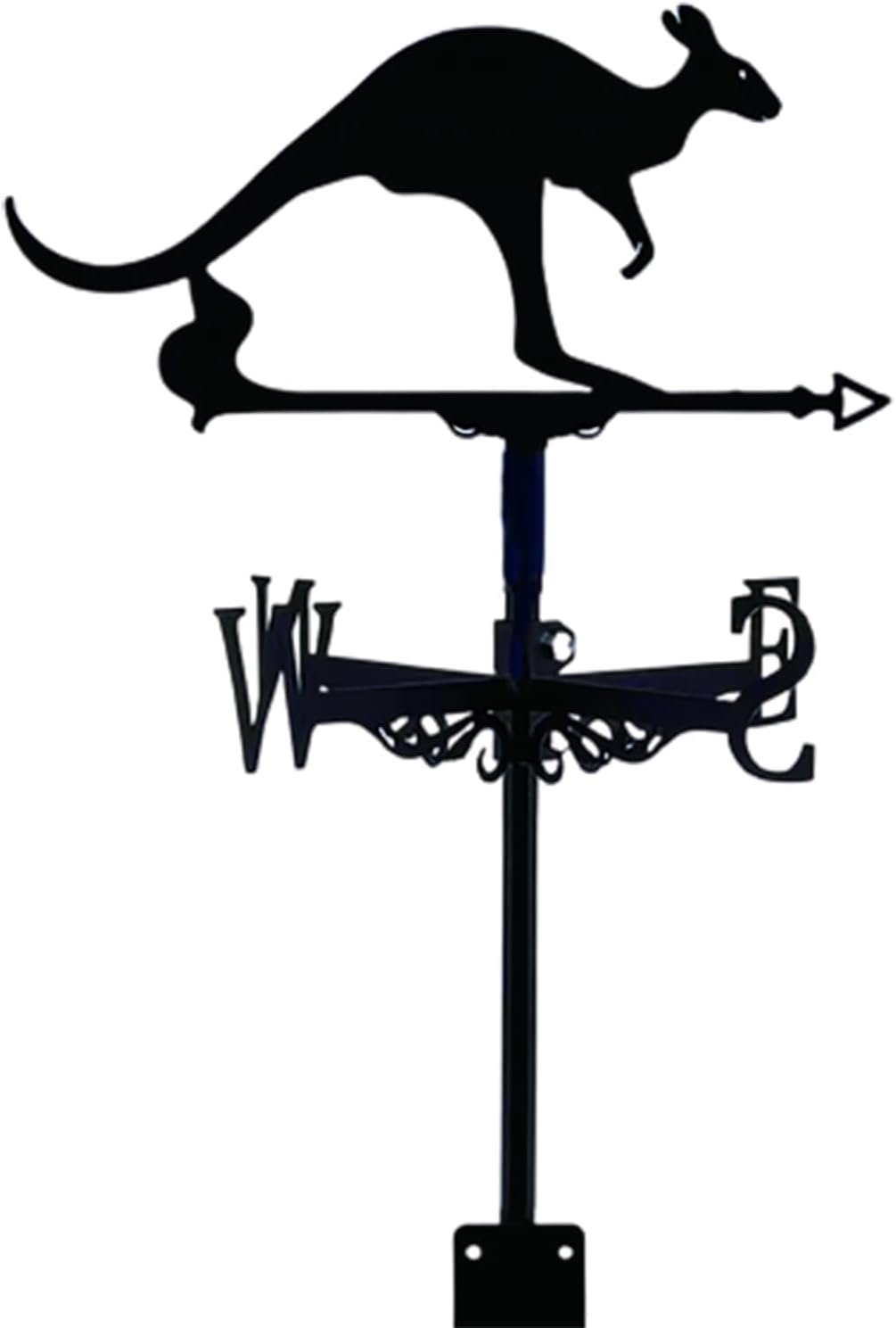 Weathervanes - Kangaroo Silhouette Weather Vane Animal Metal Wind Vane Measurement Wind Speed Direction for Yard Farm Ranch Garden Decoration Accessories