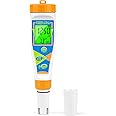 CIZTADA pH Meter for Water Digital EC and PPM Meter for Hydroponics Nutrient 4 in 1 pH EC TDS Temperature Tester with Large Display for Indoor Plant Grow DWC Setup Aeroponic Pool Aquarium