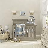 Lambs & Ivy Elephant Tales 6-Piece Crib Bedding Set - Blue/Grey/Cream