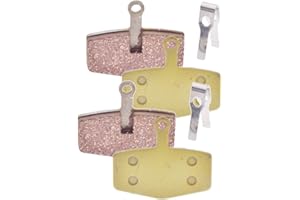 Full Metal Disc Brake Pads for S5 E-Bike, Gold Copper Base Silent Braking with Heat Dissipation Grille, Compatible with For Y