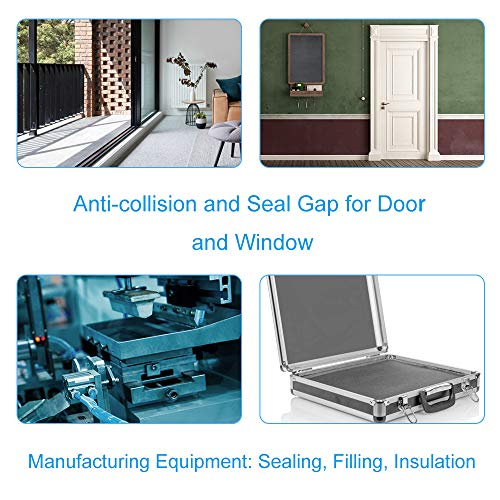 2 Pack Foam Seal Tape for Door Window Insulation, Soundproof and Shockproof Foam Adhensive Strip, 3/8"Wx3/16"T Single Sided Foam Tape, Cold Air and Draft Closed Cell Seal StripTotal 32FT YIJU ...