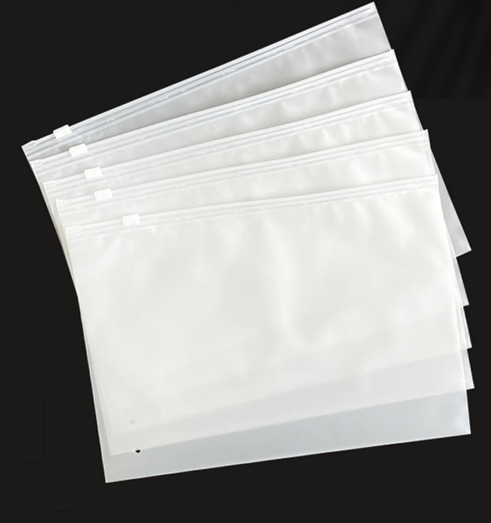 100pc Frosted Zipper Bags for Clothes,3mil Horizontal Packaging Bags with Vent Hole, Fast Resealable Poly Plastic Merchandise Zip Bags for Packaging Board Games, Cards, Phone Case,Apparel(6x7") — image 1