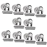 COSMOS 10 Pcs Heavy Duty Metal Refrigerator Magnetic Spring Clips Clamp