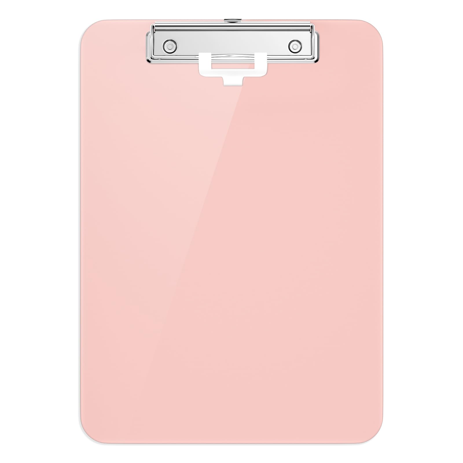 Hongri Plastic Clipboard with Pen Holder, Pink 8.5x11 Letter Size Clip Board for Classroom, Office, Students, Nurses and Women, Low Profile Clip, Size 12.5 x 9 in