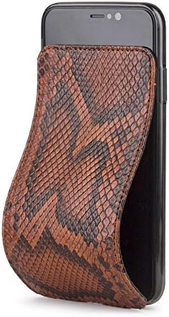 Marcel Robert - Leather Case for iPhone XS Max - Patented Model - Natural Genuine PYTHON - Handmade in France - [ GOLD ]
