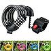 GoFriend Bike Lock High Security 5 Digit Resettable Combination Coiling Cable Lock Best for Bicycle Outdoors, 1.2mx12mm (Black)