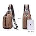 Fashion Backpack Purse Canvas Messenger Bag Mini Backpack for Women Sling Crossbody Travel Rucksack Handbag Purse Men (Black)