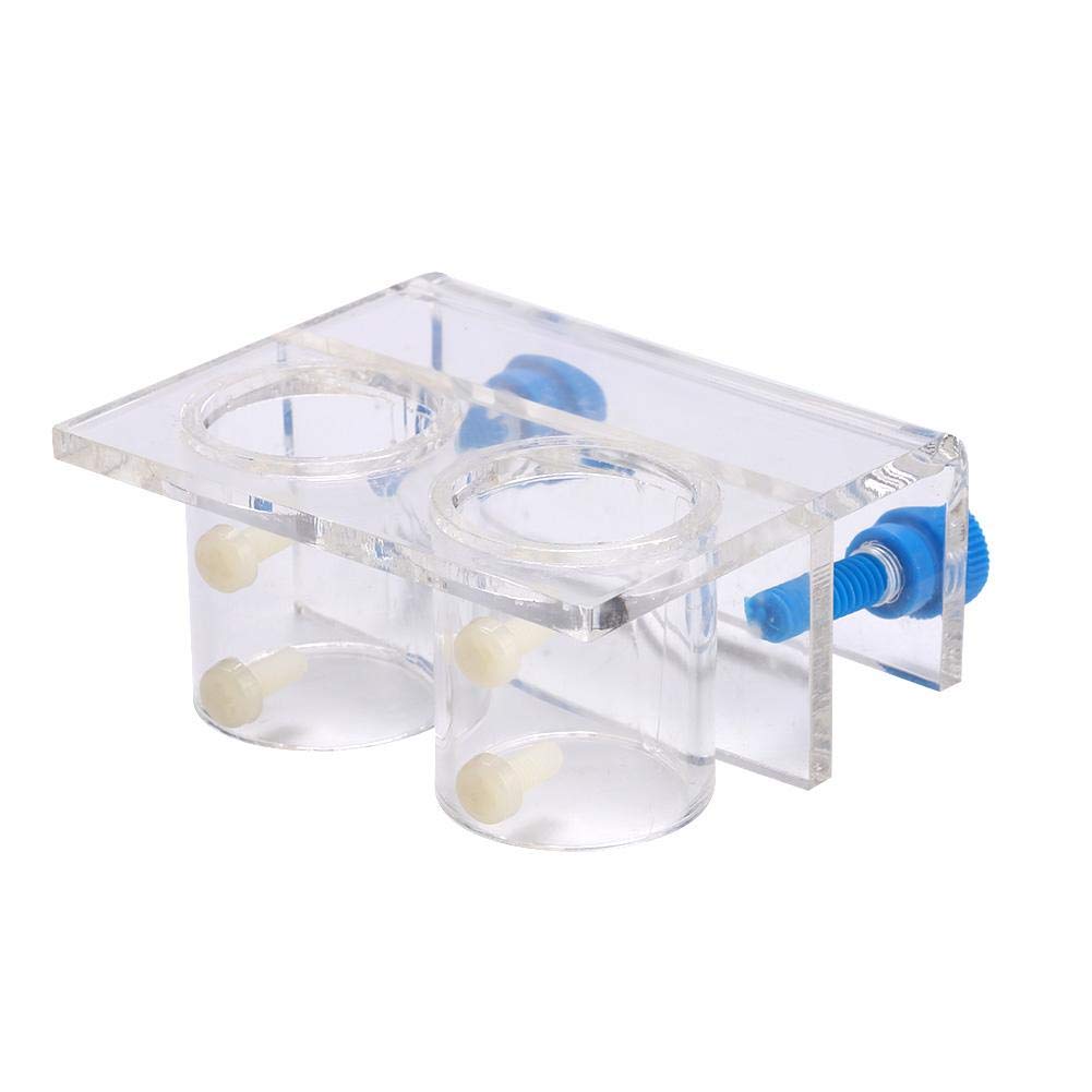 Transparent Acrylic Aquarium Pipe Clip Holder for Fish Tank Water Tube Fixation - Double Hole Clamp Fixture for Inflow Outflow Soft Pipes