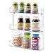 mDesign Wall Mount Nail Polish and Cosmetics Storage Rack for Bathroom - 3 Tiers, Clear