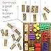 Dominoes for Kids - Wooden Dominos with Numbers - Math Domino Color Dots 28 pcs Set