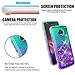 ATUMP Galaxy A01 Case,A01 Phone Case with HD Screen Protector, 360 Degree Rotating Ring Holder Kickstand Bracket Cover Phone Case for Samsung Galaxy A01,Green/Purple