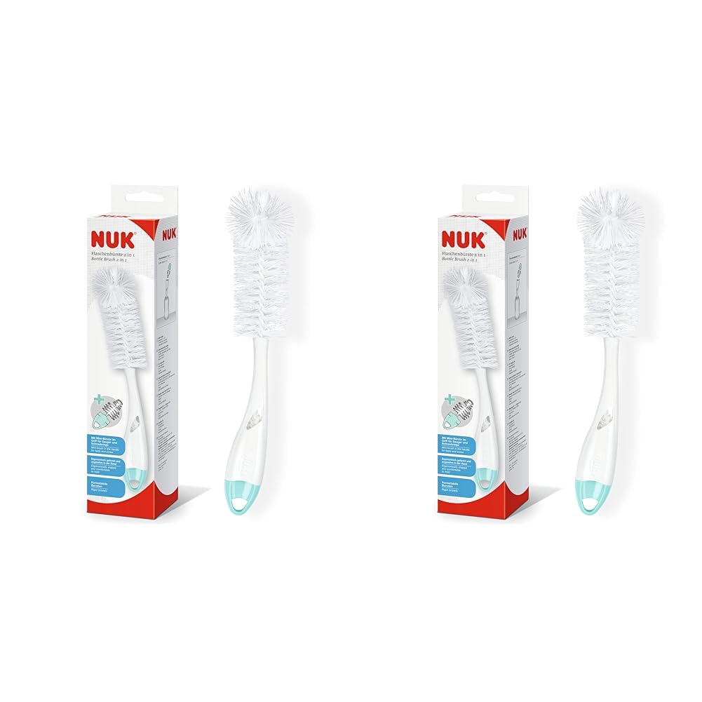 NUK 2 in 1 Flexible Bottle Brush | Baby Bottle & Teat Brush (Pack of 2)