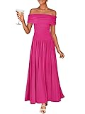 ZESICA Women's Off The Shoulder Maxi Dress 2025