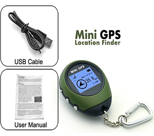 Winterworm Outdoor Mini Handheld Portable GPS Navigation Location Finder Dot Matrix Display for Biking Hiking Travelling Geoaching Wild Exploration