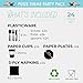 Juvale 144 Piece Pug Party Supplies, Dog Birthday Decorations with Paper Puppy Plates, Napkins, Cups, and Cutlery for Dog Party Decorations (Serves 24)