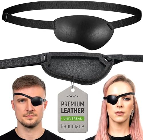 Amazon.com: Eye Patch for the Left Eye. Handmade Slim Black Real