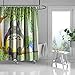summer007 Totoro Shower Curtain,Japanese Anime Character Custom Made Waterproof Polyester Fabric Shower Curtain for Bathroom, Bathroom Accessories with Hooks, 71X 71 in