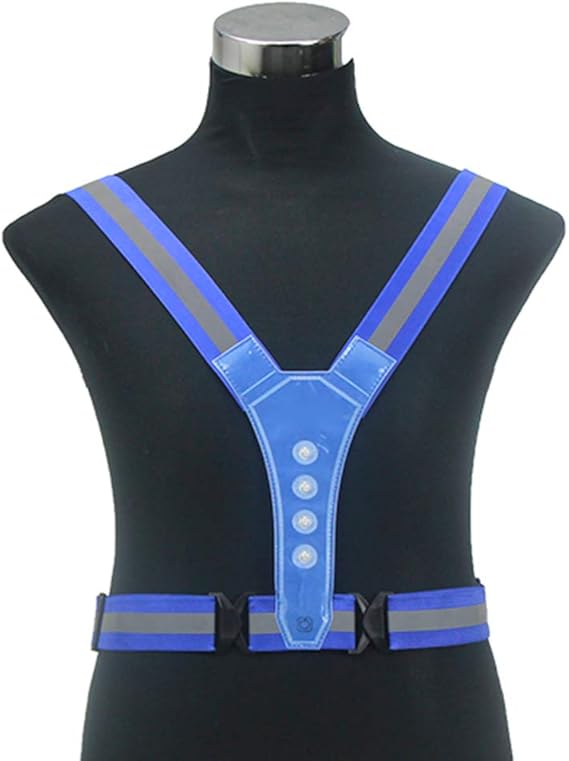 YTFAIFEN Reflective Gear Chest Torch Running Body Vest LED Lights for