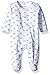 Magnificent Baby Baby Magnetic Footie, Darjeeling Damask Blue, New Born