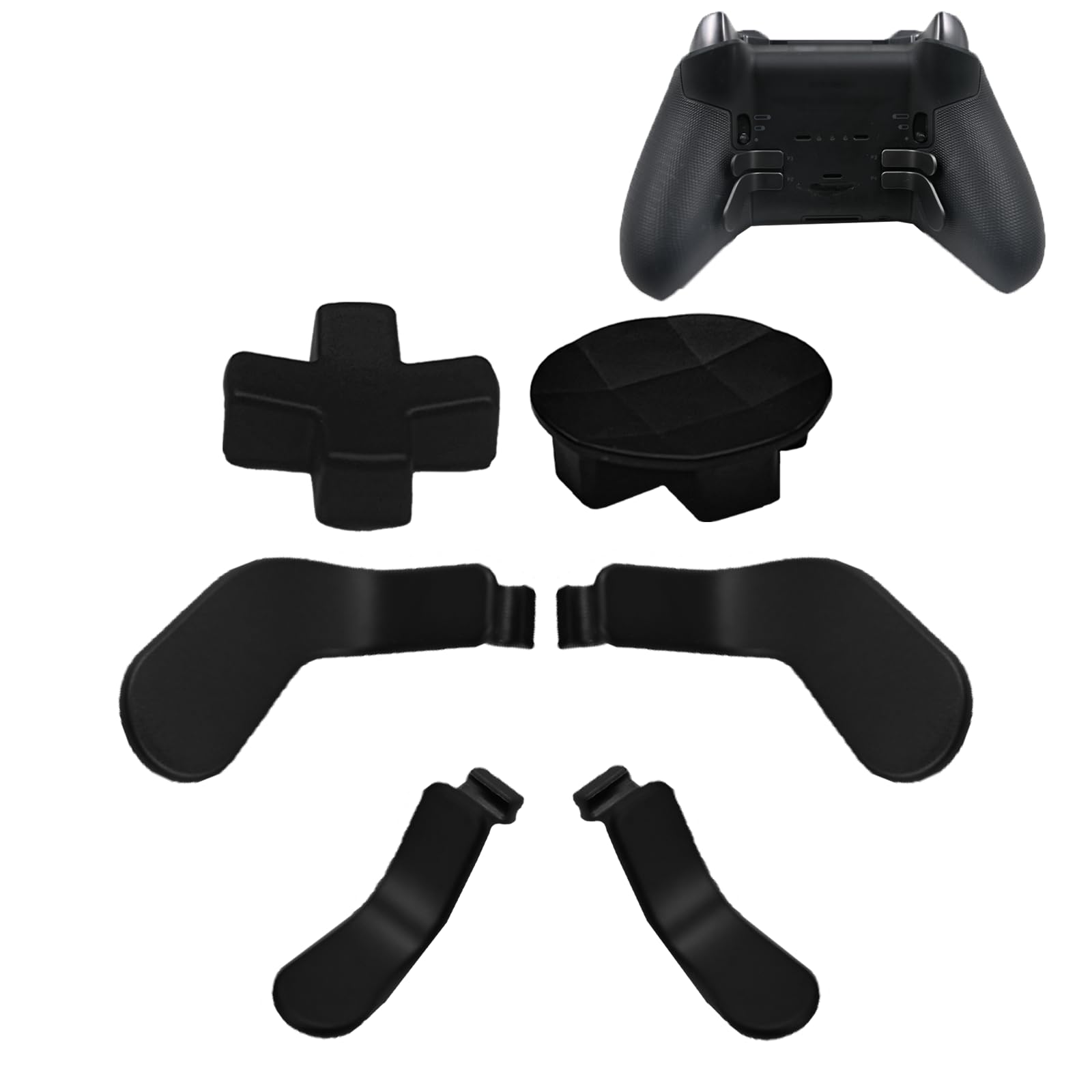 6 PCS Metal Paddles for Xbox Elite Series 2,Elite 2 Core Controller D Pads for Xbox Elite Series 2,Replacement Accessory Kits for Xbox One Elite 2 Core Controller (Black) [video game]