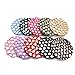 WEFOO 10Pcs Fashion Handmade Bun Cover Snood Hair Net Ballet Dance Skating Chic Crochet with Rhinestone for Women Girls,Assorted Color