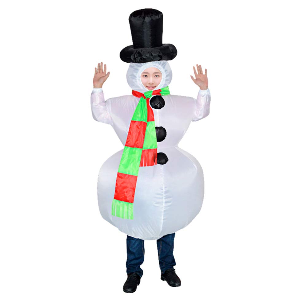 Arokibui Inflatable Snowman Costume Funny Blow up Costumes for Women Cosplay Party Halloween Christmas Costume Christmas Decorations — image 1