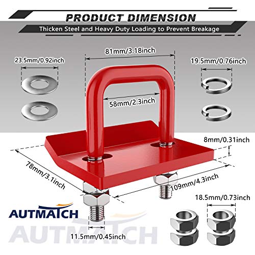 AUTMATCH Hitch Tightener AntiRattle Clamp, Heavy Duty Steel Stabilizer
