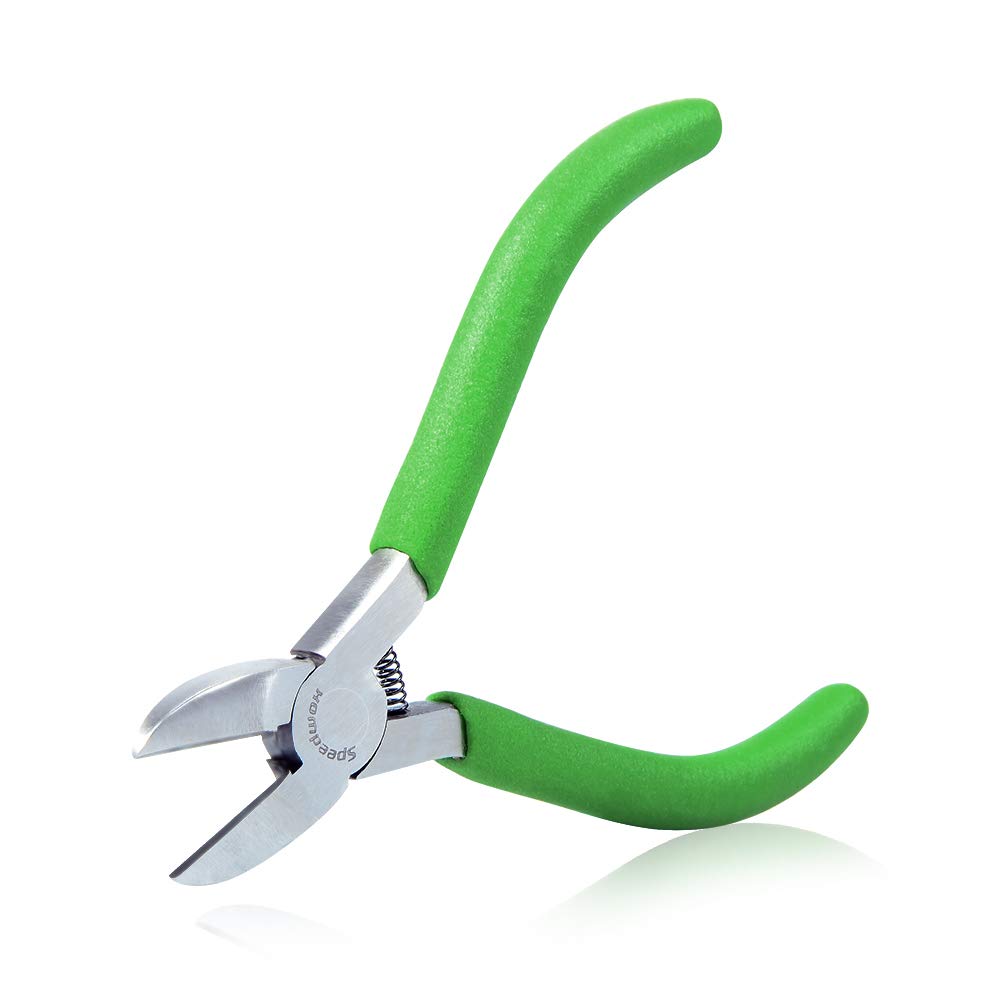 SPEEDWOX Mini Diagonal Pliers Thin Precision Wire Cutters 4-1/2 Inches Small Plastic Nippers Micro Side Cutters Fine Side Cutting Pliers Professional Jewelry Making Tool Beading Hobby Craft DIY