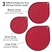 Heavy Duty Silicone Hot Pad Trivets, Circle, Mixed Size 3 Piece Set (6 1/2 