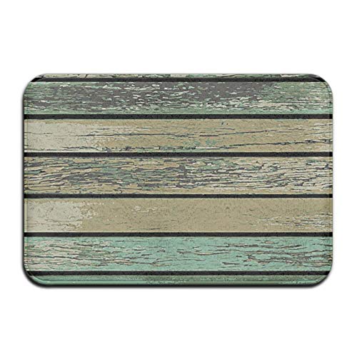 Non Slip Decorative Garden Office Bathroom Door Mat Outdoor,, Old Wooden Texture Coral Velvet Memory Foam Mats Non-Slip Kitchen Mats, Bath Mats,Welcome Door Mat, Doormat Indoor/Outdoor 15.7" X 23.6"