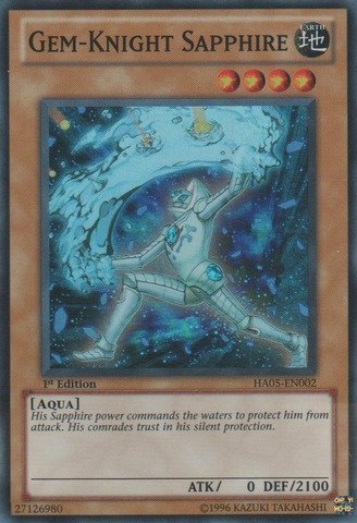 Yu-Gi-Oh! - Gem-Knight Sapphire (HA05-EN002) - Hidden Arsenal 5 - 1st Edition - Super Rare