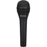 Peavey Pvi 3 Dynamic Vocal Supercardiod Microphone with XLR Cable and Clip | Tight pickup pattern for loud stages, cord and holder included, handheld design for live singers, cuts bleed and feedback