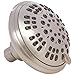 6 Function Adjustable Luxury Shower Head - High Pressure Boosting, Wall Mount, Bathroom Showerhead For Low Flow Showers, 2.5 GPM - Brushed Nickel