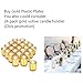 100 Pieces Gold Plastic Plates,HabiLife White Party Plates, Disposable Plastic Wedding Party Plates 50 Dinner Plates 10.2 inches and 50 Salad/Dessert Plates 7.5 inches ...