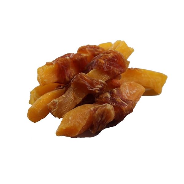 AMAZON BRAND – SOLIMO SWEET POTATO & CHICKEN JERKY DOG TREATS, 2 POUNDS
